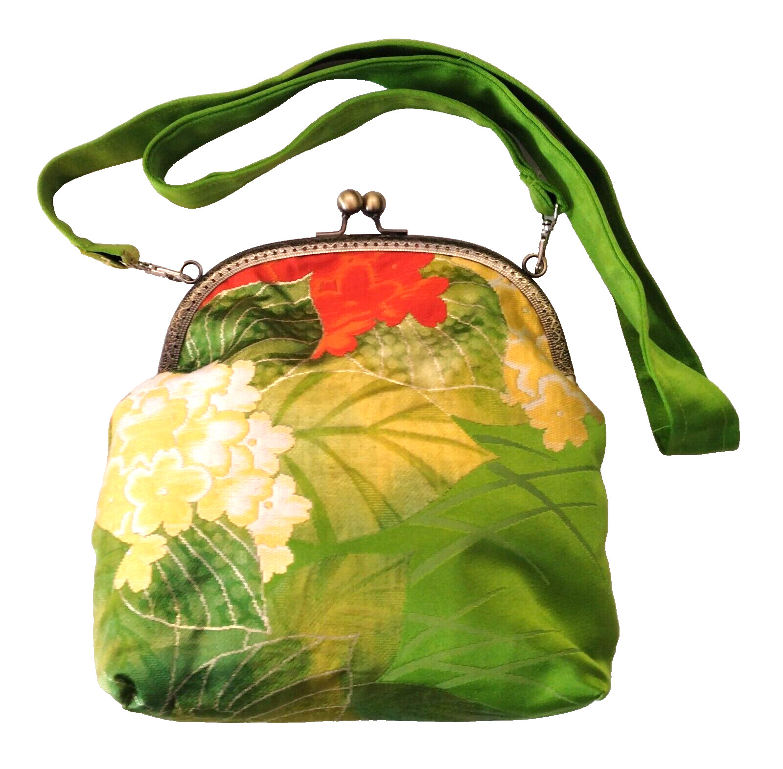 Kimono obi (band) remake party bag/Made of the finest traditional Japanese silk