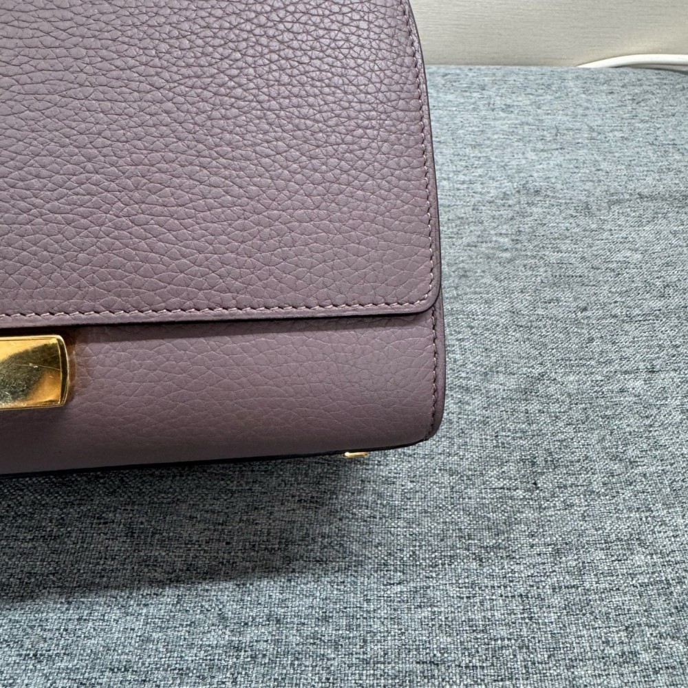 Moynat REJANE Medium, bottom length 26, grayish-purple