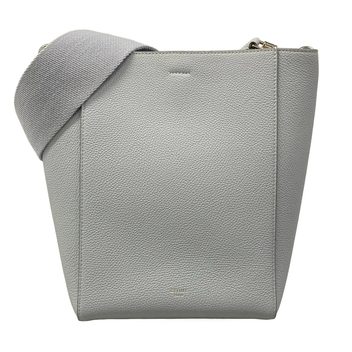 CELINE Sangle Small Light Blue Soft grained calfskin Shoulder Bag