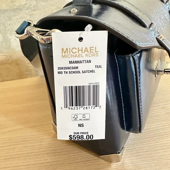 Michael Kors Manhattan Medium School Satchel Crossbody Bag/Wallet Option