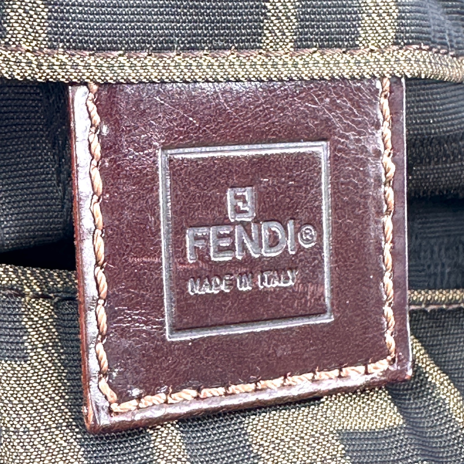 Fendi Zucca Tote Bag Brown Authentic