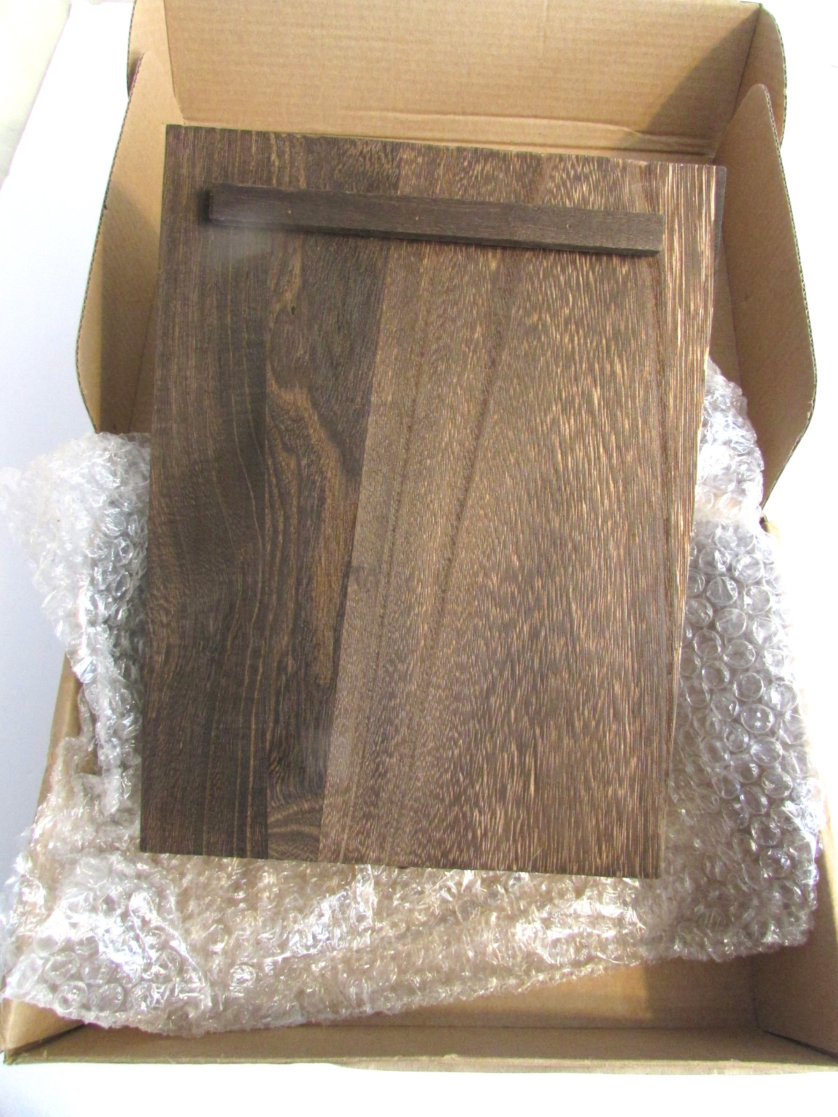 Handmade Wooden Artist Messenger Bag Brush Storage Box Deep Brown 9.65×7.48in
