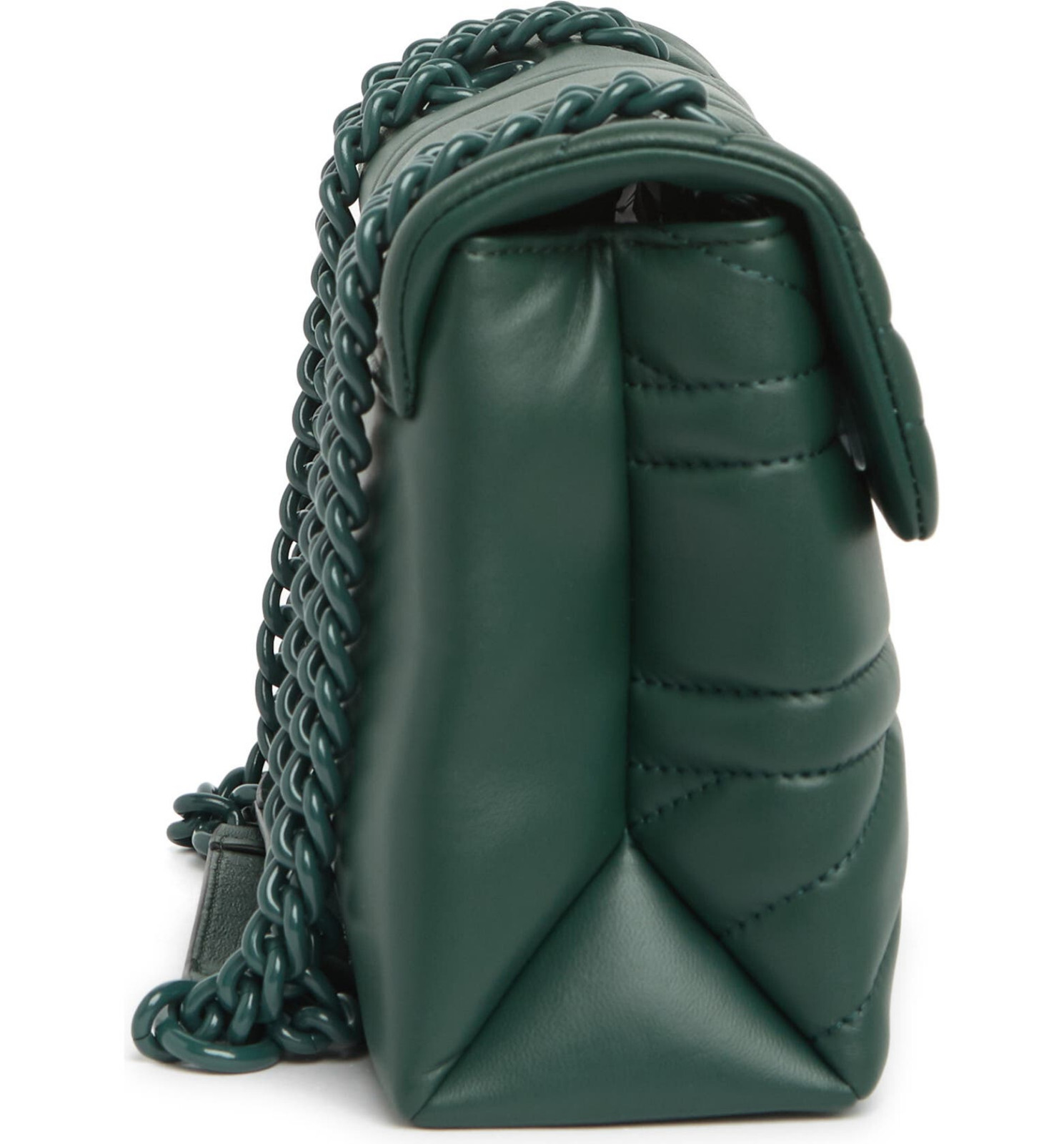 $295 KURT GEIGER London KENSINGTON Union Jack Drench Leather Handbag Dark Green