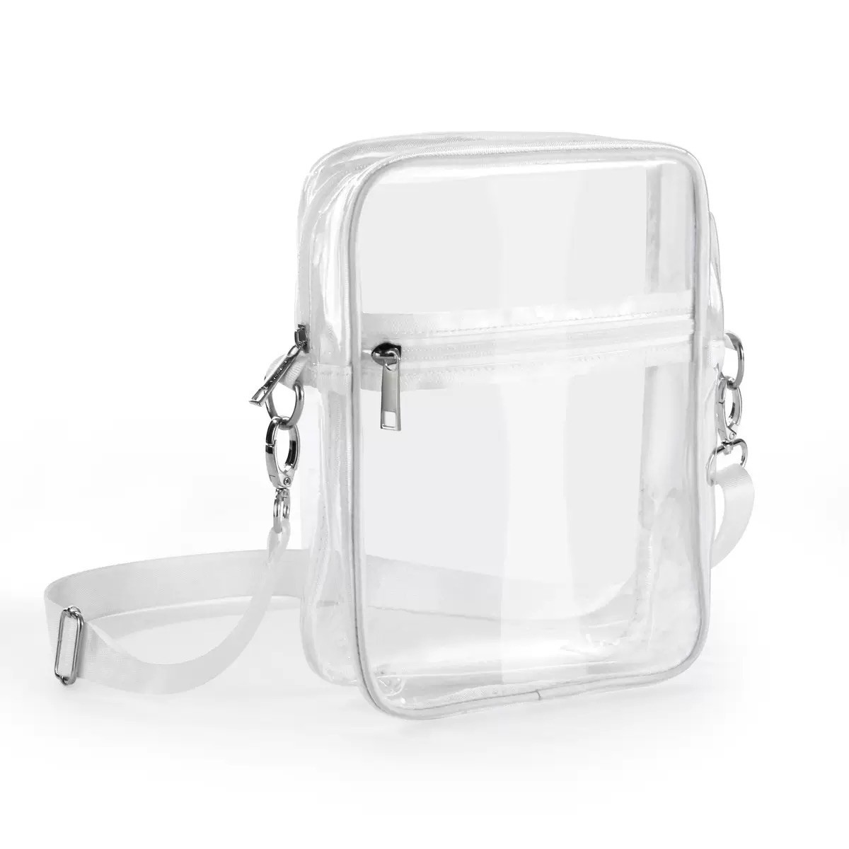 Clear Crossbody Bag For Concerts Sport Events white 23cm*18cm*7cm
