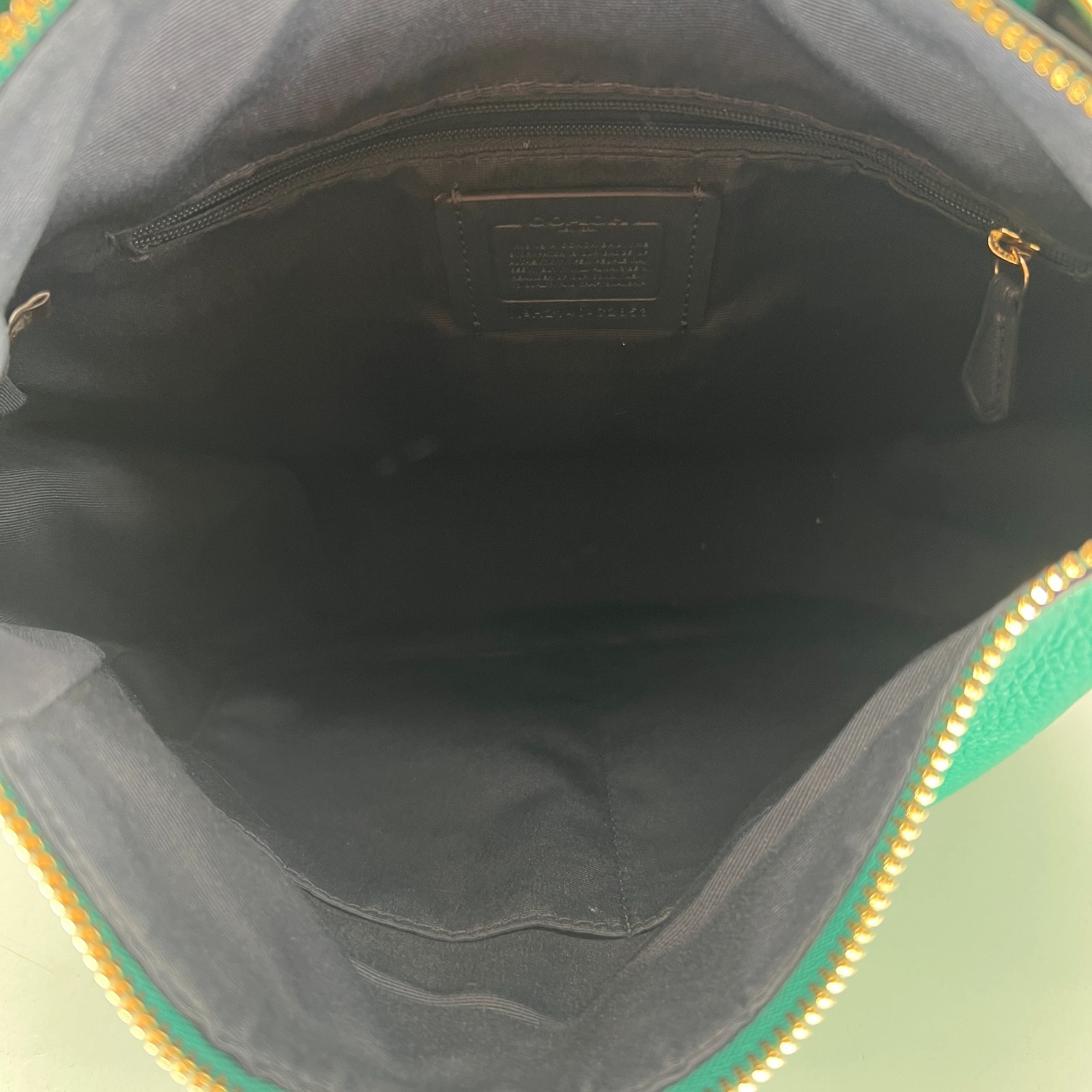 Coach Rori Shoulder Bag Womens Handbag Green Pebbled Leather Crescent C2853