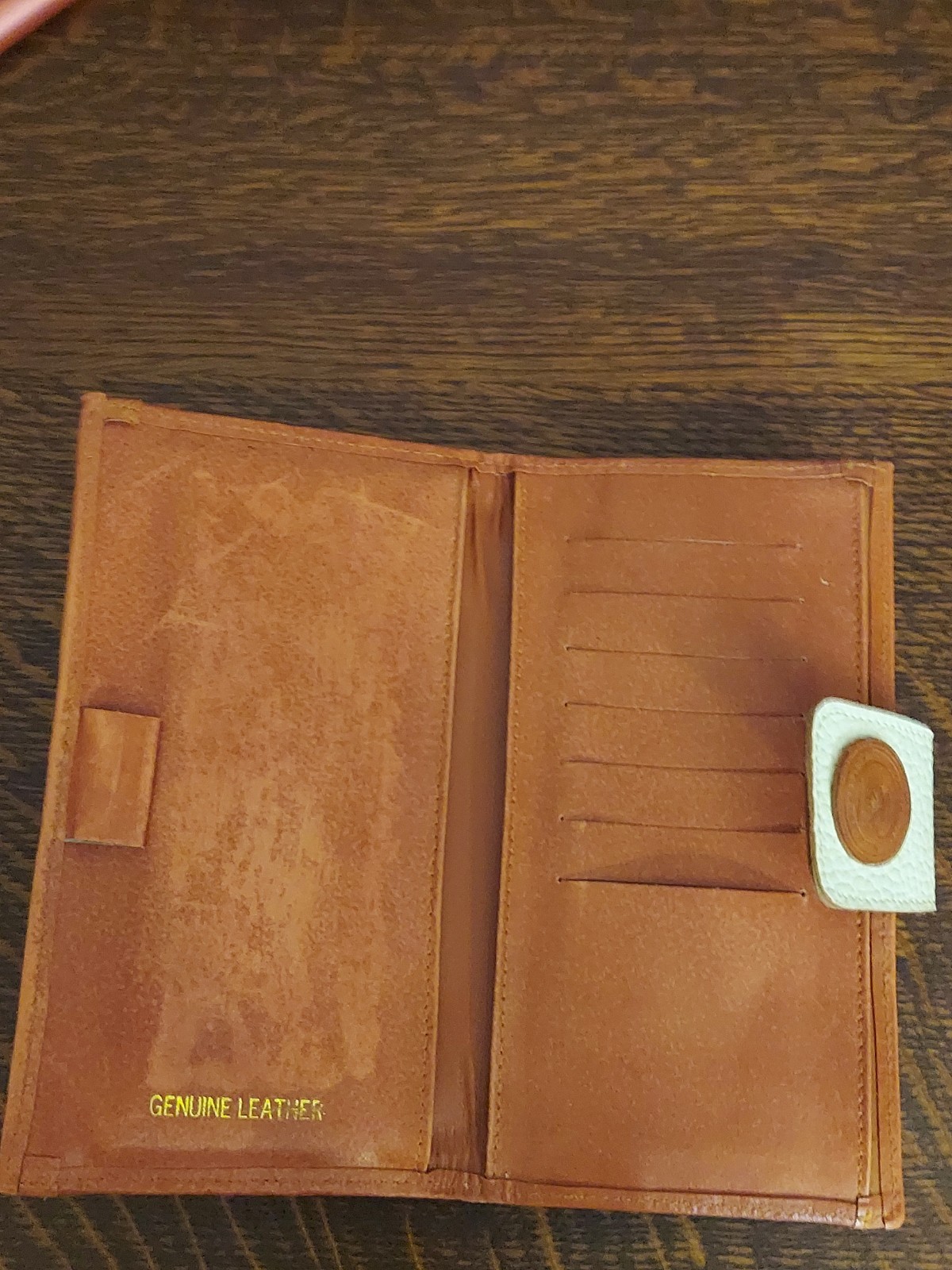 Dooney & Bourke Tan Pebbled Leather Wallet Purse Check Book Cards Coins