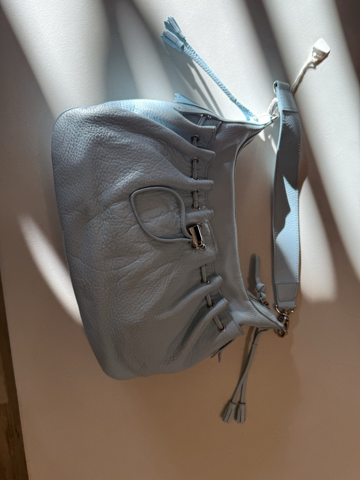 Via Spiga blue leather bag