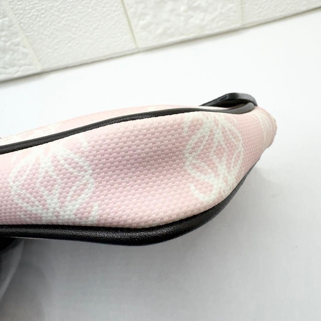 LOEWE Mini Pouch Pink Anagram Logo Leather Case 3WAY 5.12 x 3.94 x 1.18 inches