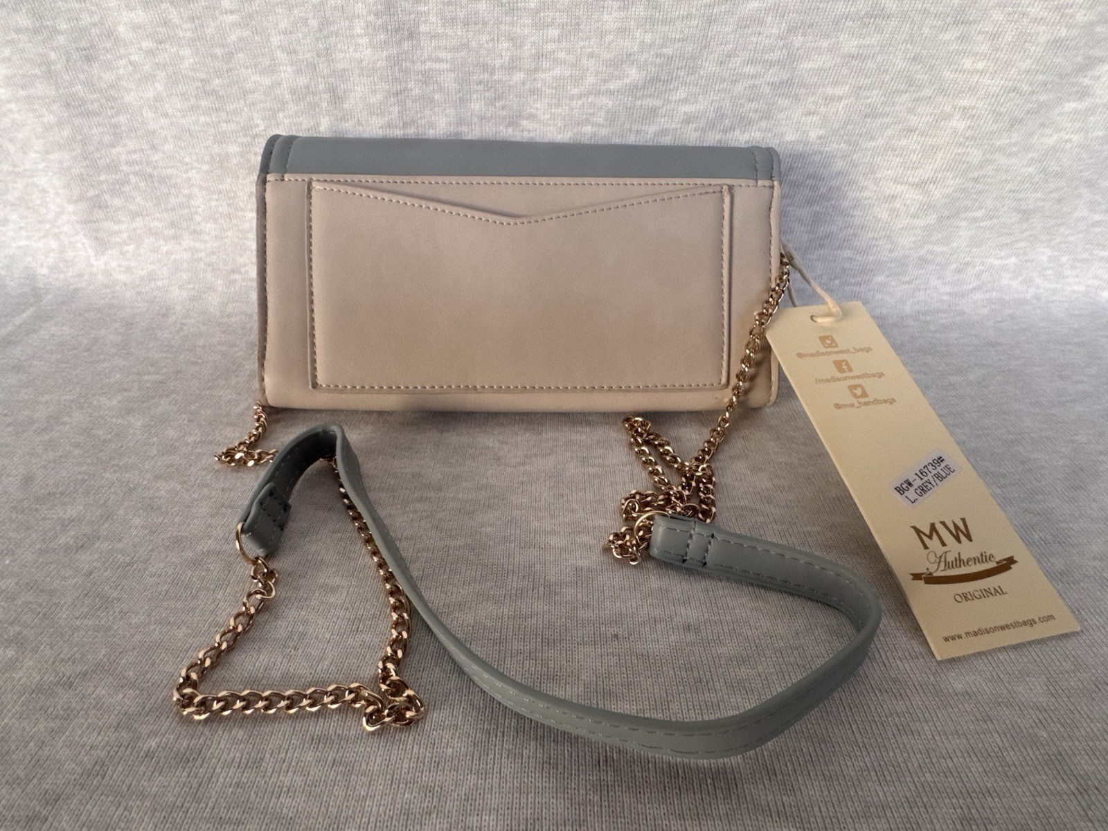 ￼Madison West MWBags Cross Body Purse With Gold Chain