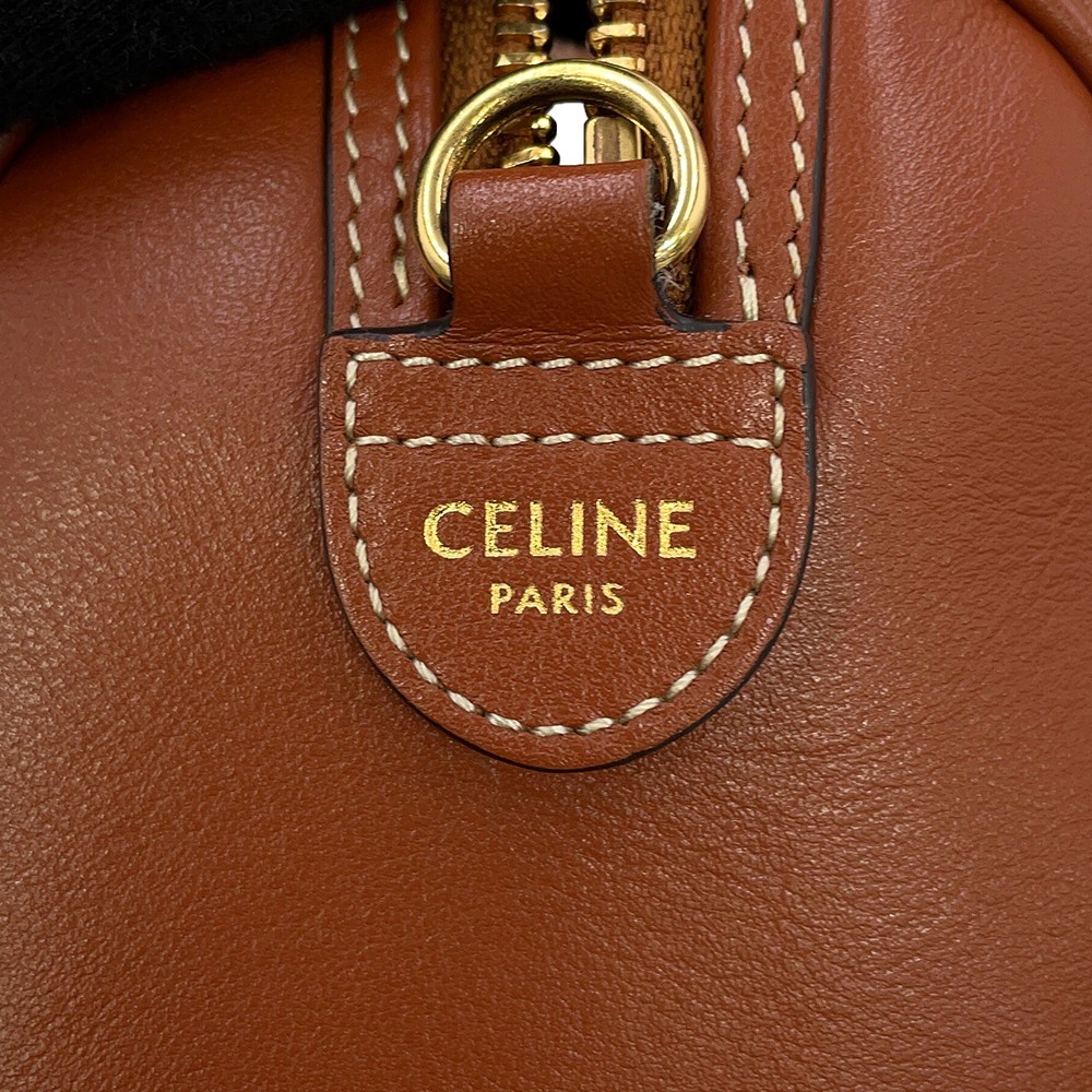 CELINE Cuir Triomphe 2WAY Travel Bag Size Small Smooth Calf Leather Tan 1137…