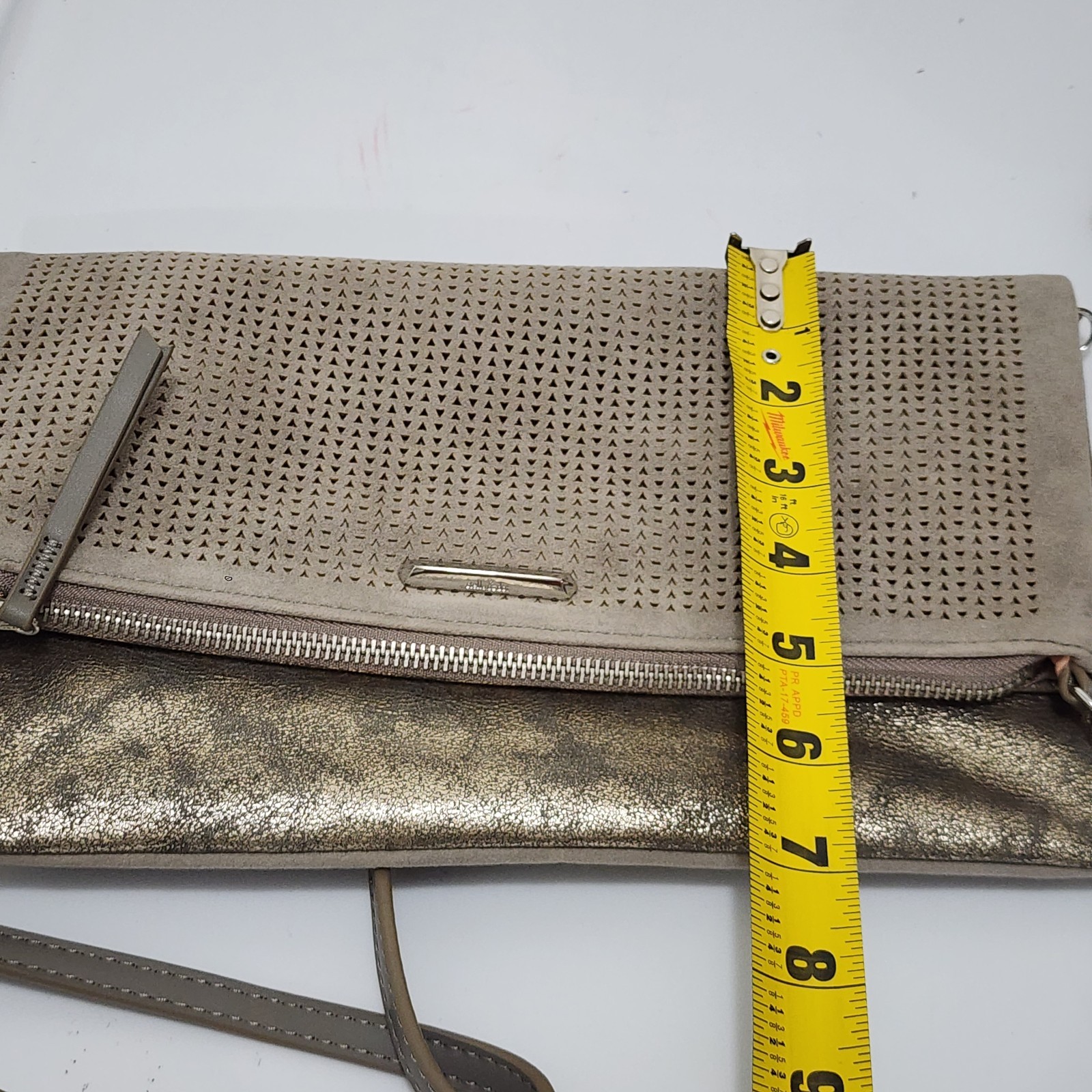 Stella & Dot Waverly 3-way Petite Crossbody Clutch in Slate Gray Vegan Leather