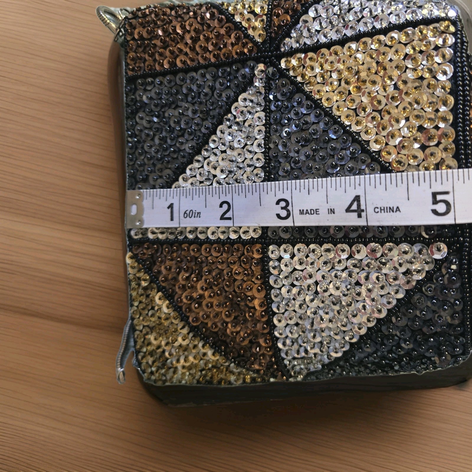 Sequin Evening Clutch Shoulder Bag Metallic Purse Party Castlecore 5×6