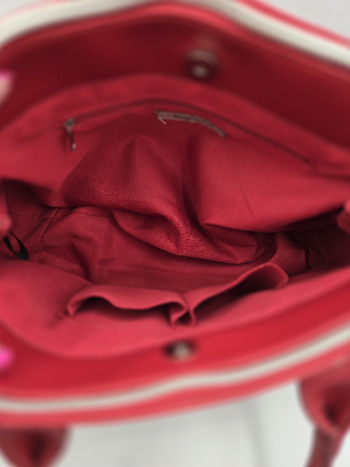 Reaction by Kenneth Cole Red Satchel Bag Double Handle 15x10x5 In