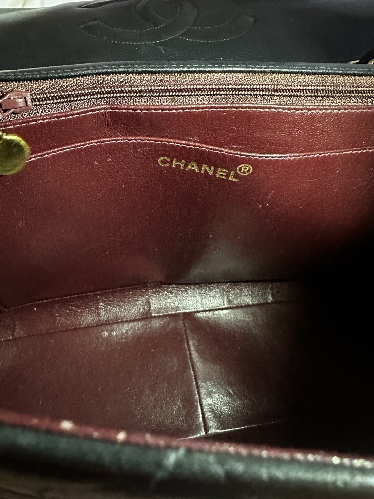 CHANEL Vintage Single Flap Classic Bag Quilted Lambskin Maxi/Black