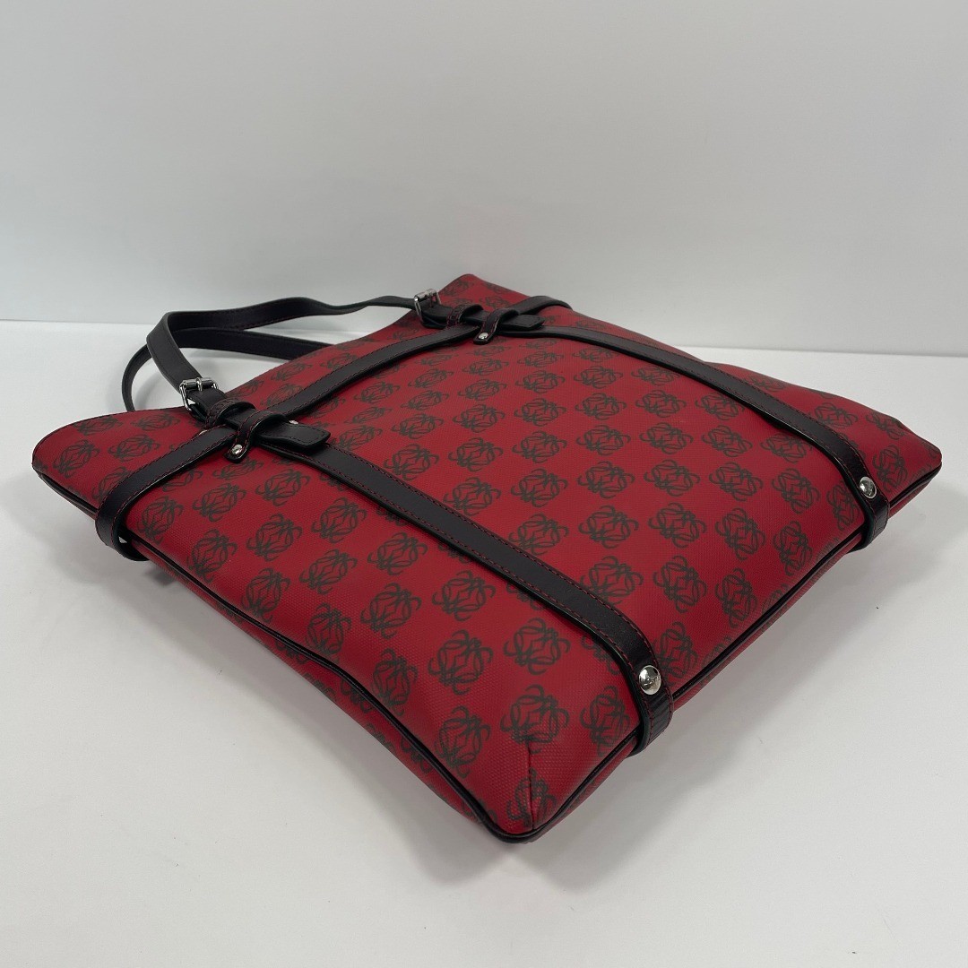 Authentic Loewe Anagram Leather Brown Tote Bag MBZ351 From Japan