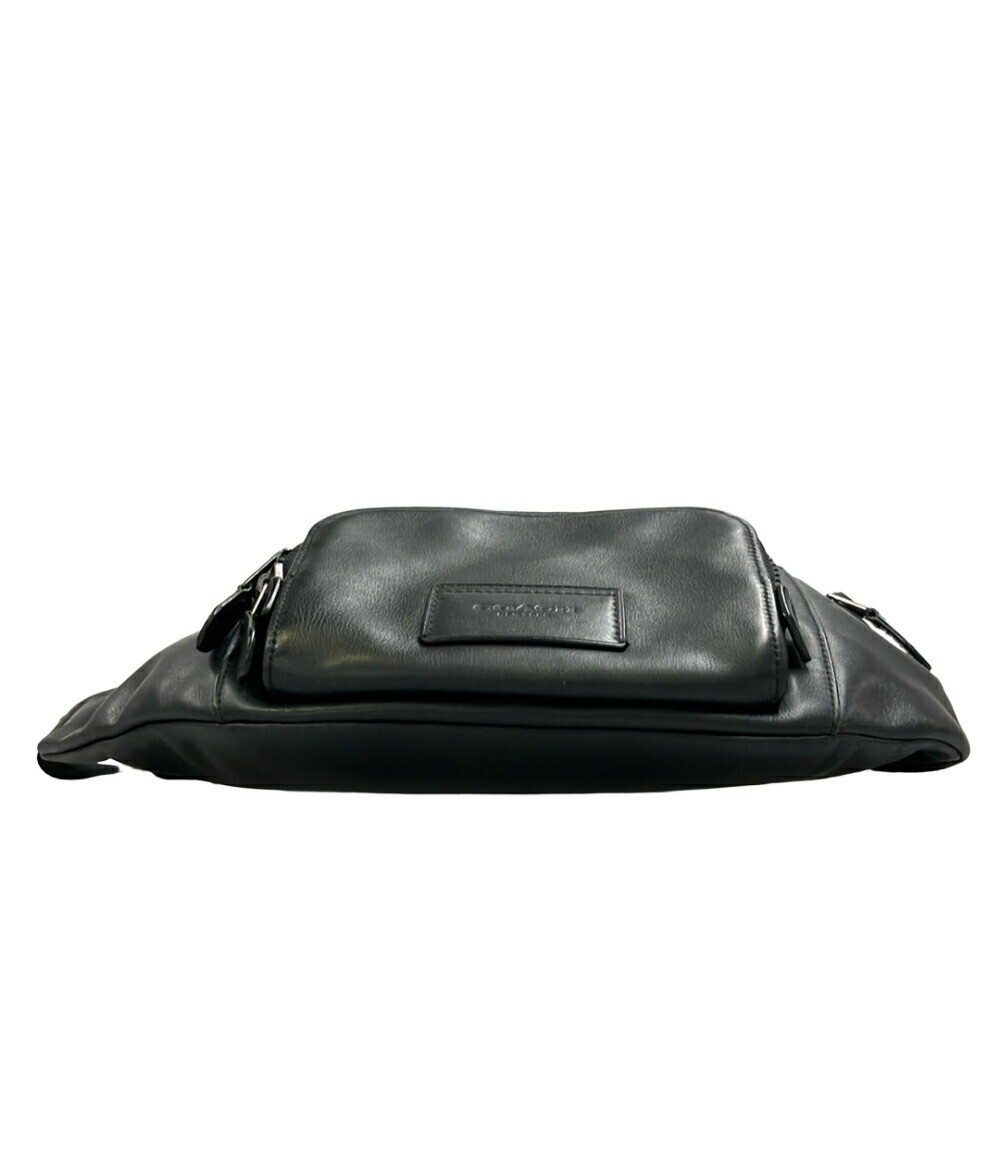 COACH C2716 Men’s Black Waist Bag Body Bag Zip Casual 15.7in 17cm 7cm