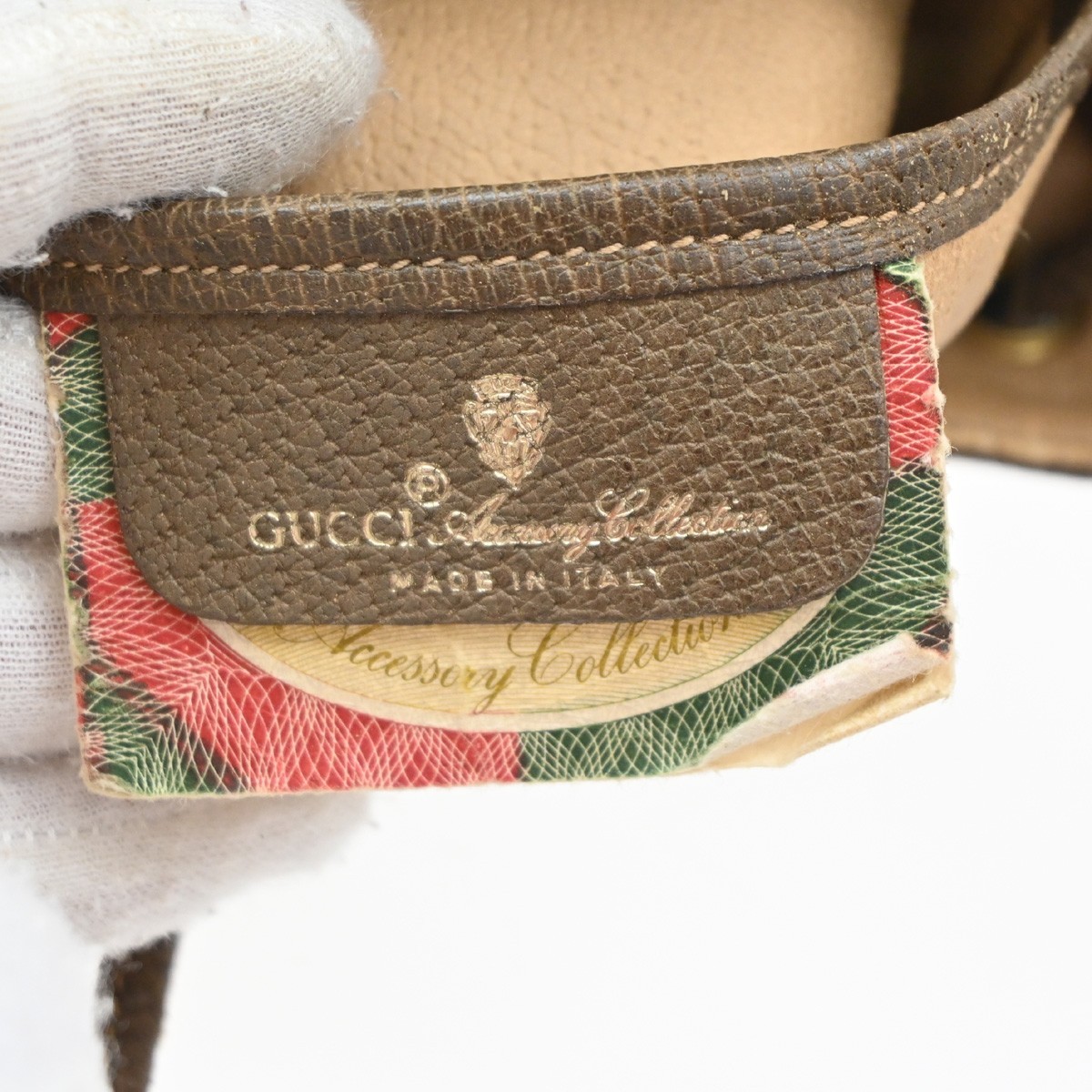 GUCCI GG Pattern Sherry Line Shoulder Bag Canvas Leather Brown Italy 66SA222