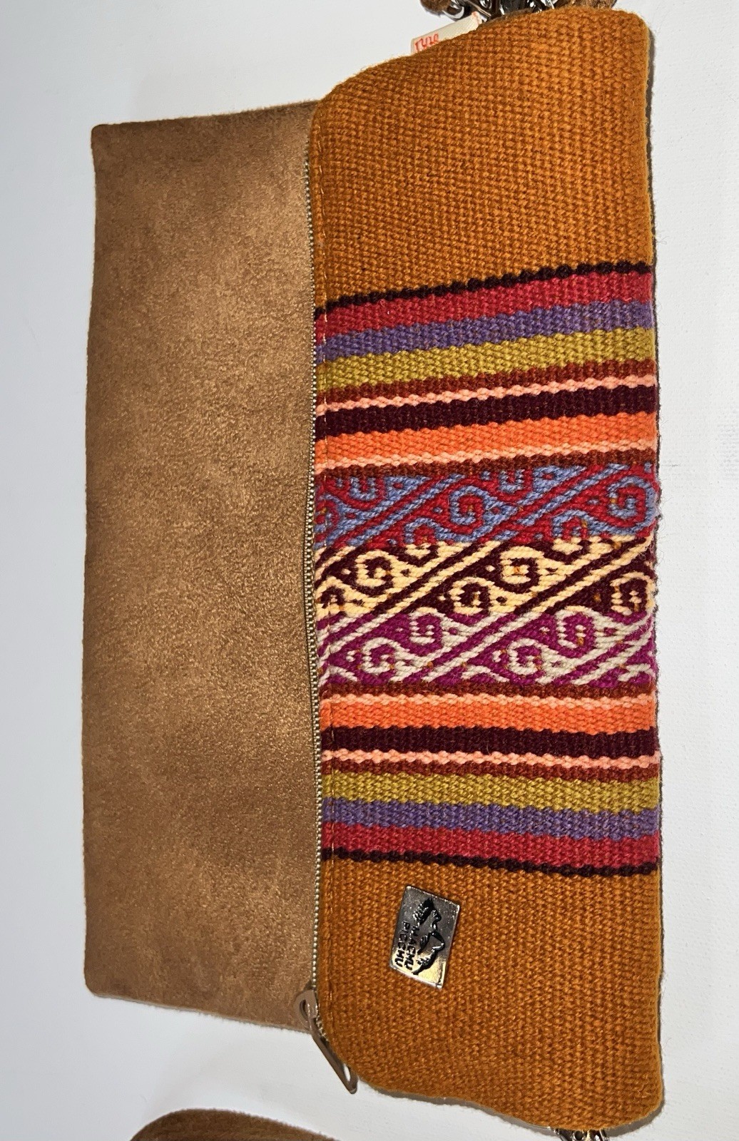 NENA & Co Artisan Clutch Crossbody Bag Brown Multicolor