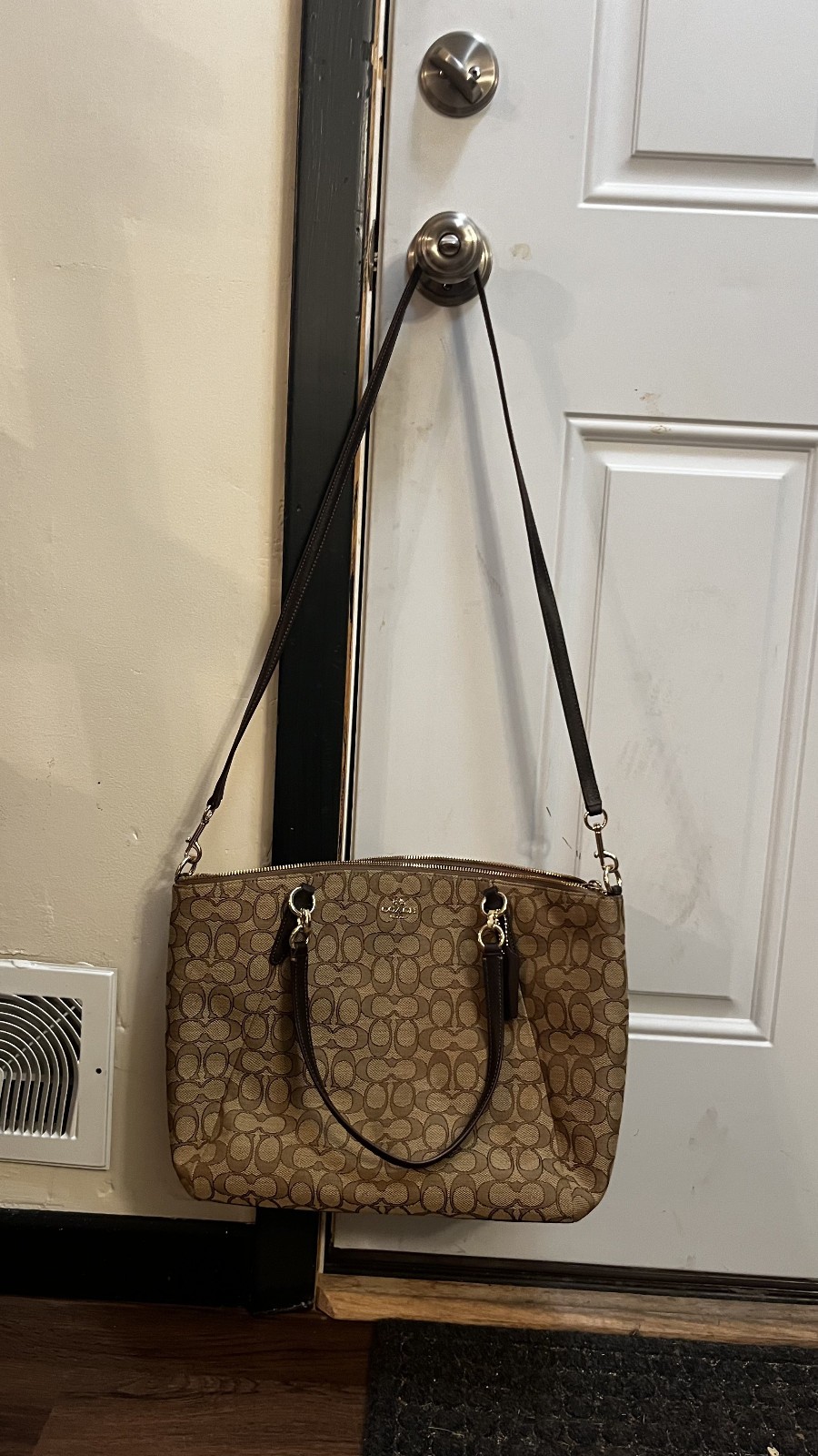 Coach F27582 Small Kelsey Satchel in Signature Jacquard Bag