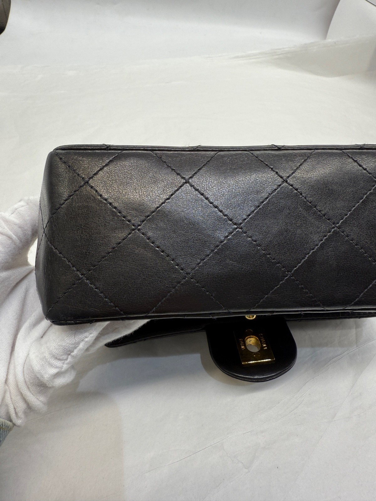 Chanel Caviar Black Leather Classic Chain Flap Crossbody Shoulder Bag