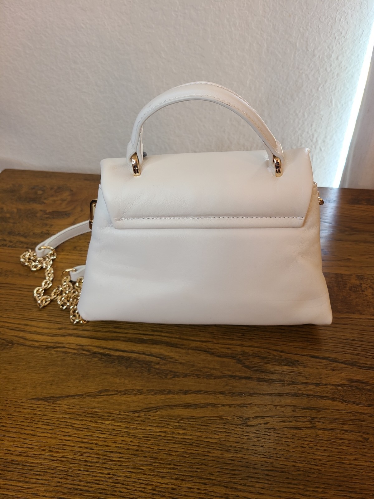 Ted Baker Elegant Leather Poppy Mini Satchel Bag Crossbody Cream Top Handle NWOT