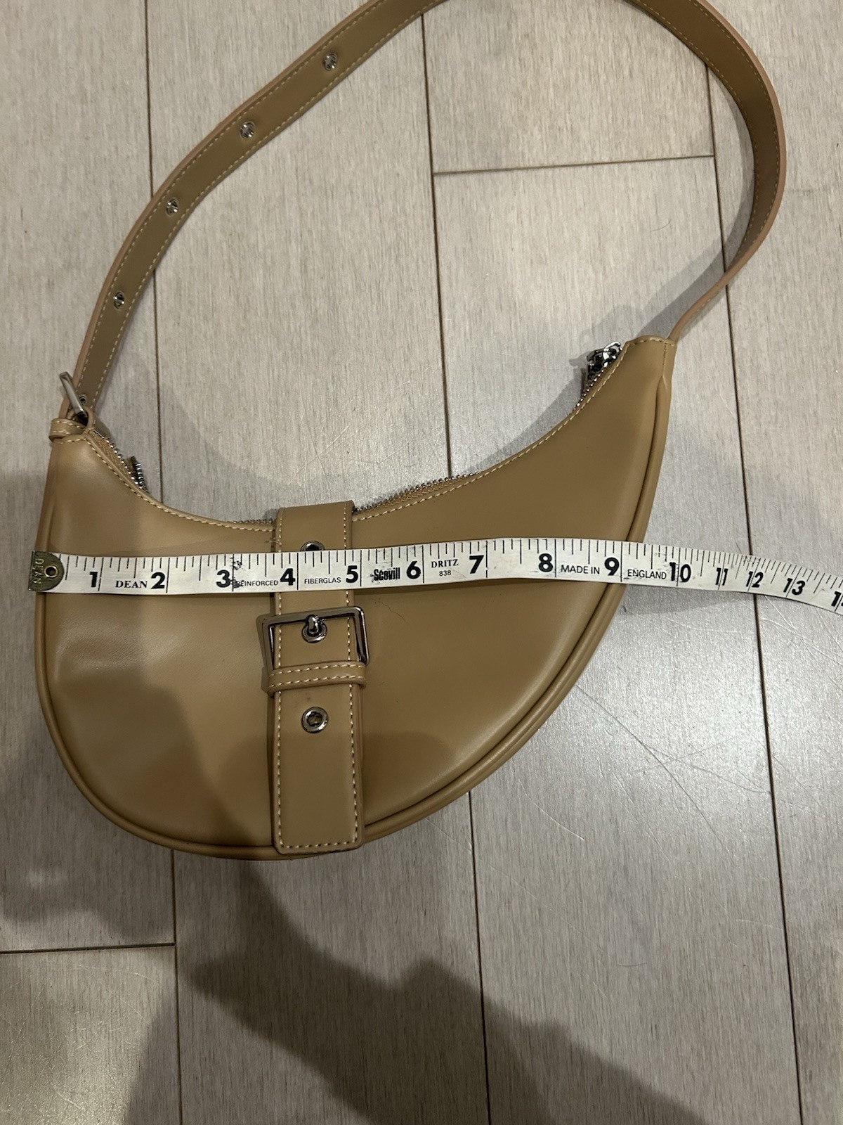 & Other Reasons Vegan Leather Tan Adjustable Strap Clutch Purse