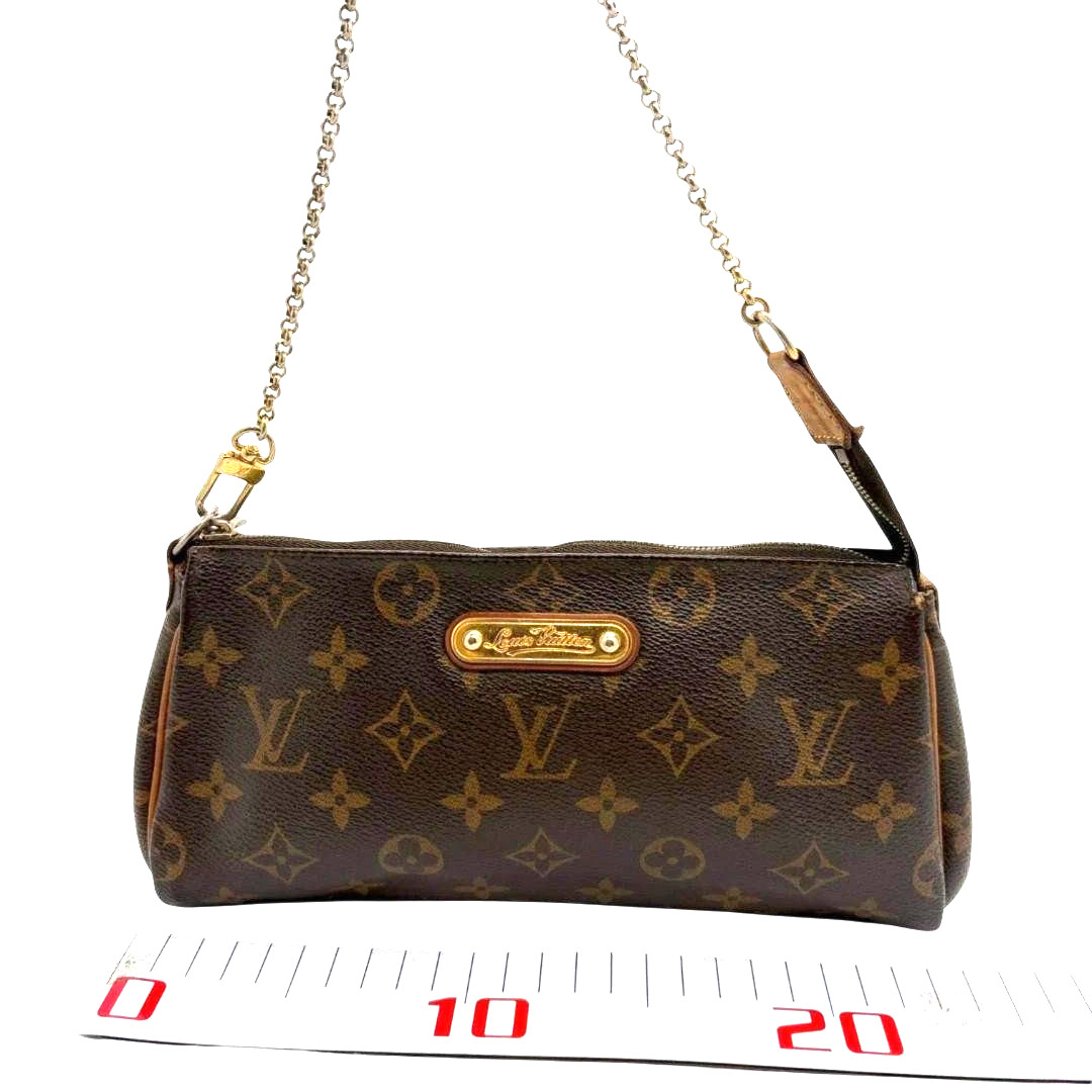 LOUIS VUITTON Pochette Eva Chain Shoulder bag Monogram Brown Used