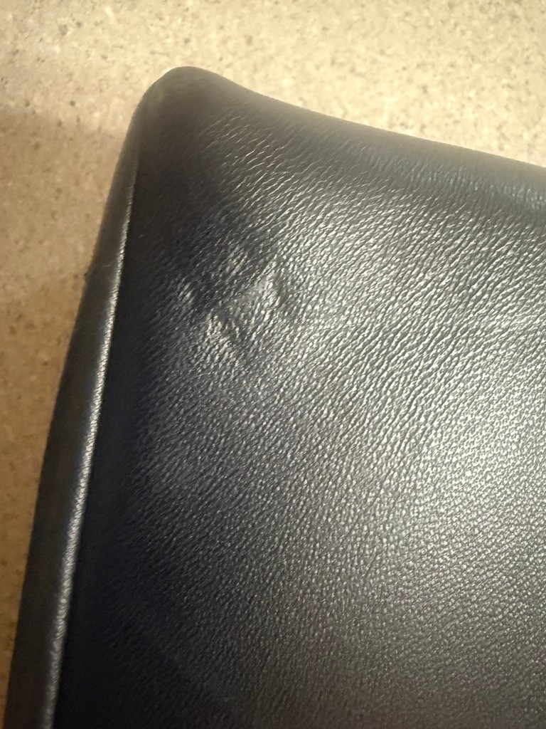 small Kurt Geiger London Macro Kensington Drench leather shoulder bag in black.