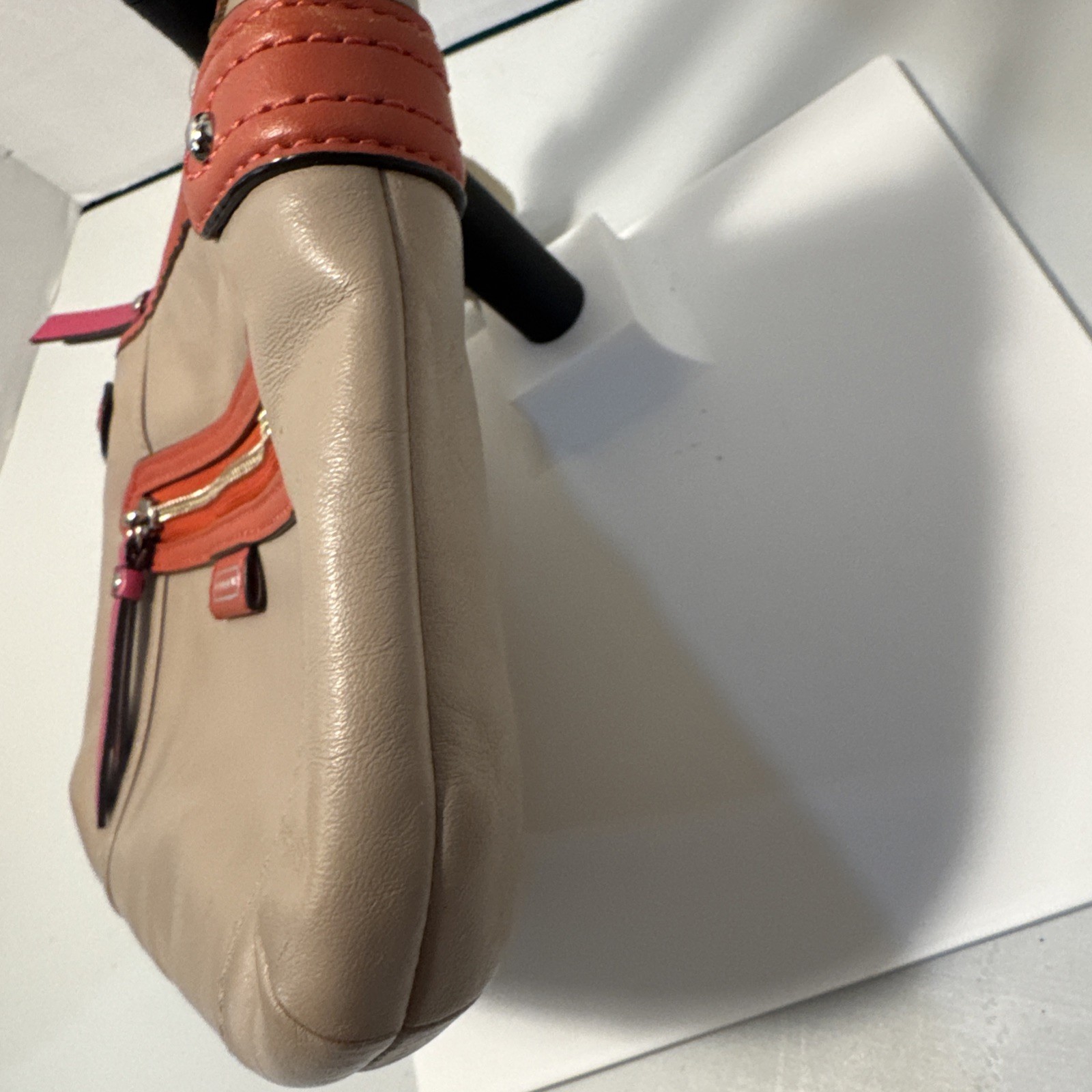 Coach Daisy Spectator Crossbody Purse Sand Orange Pink Soft Leather Clean Inside