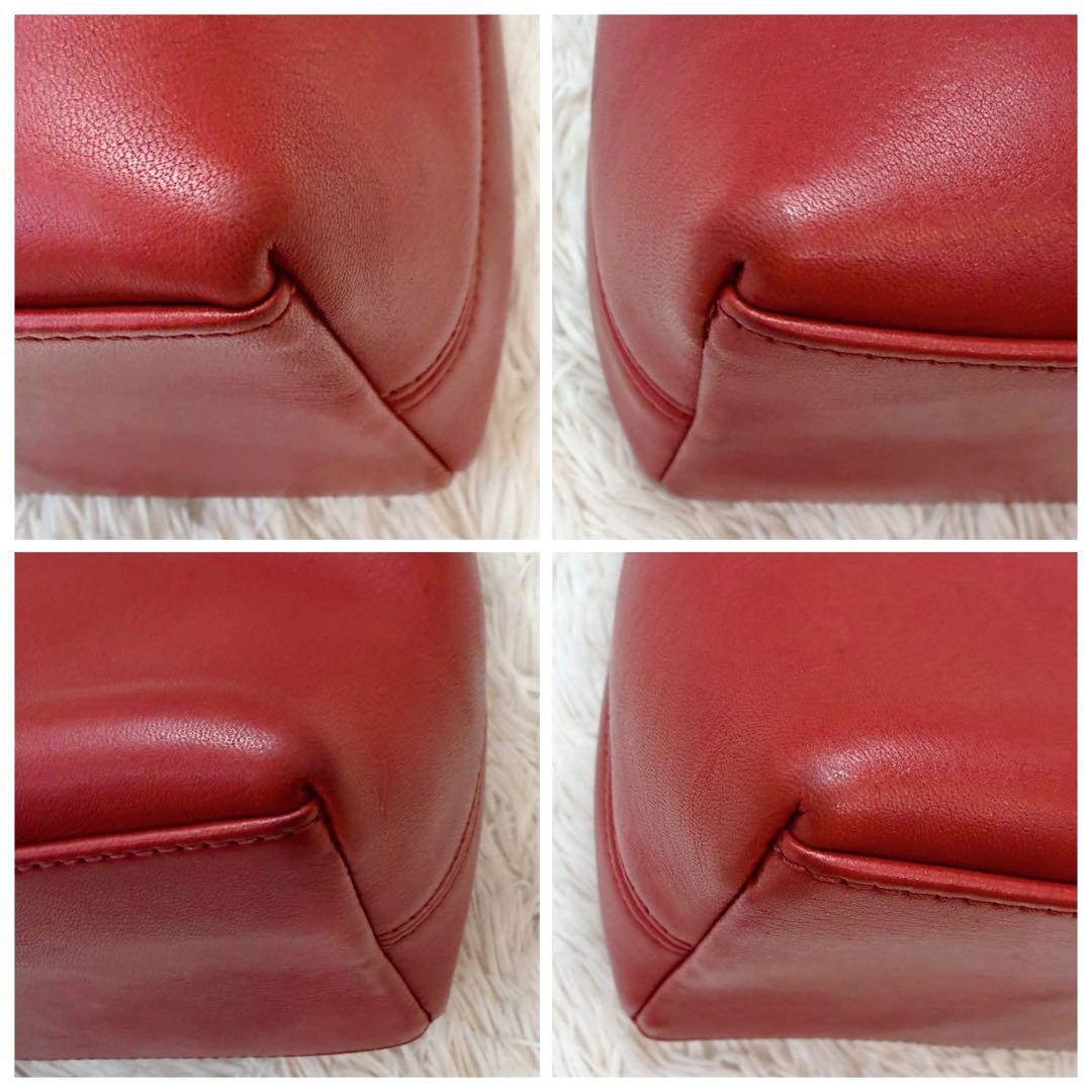 Excellent Condition COACH Old Coach One Shoulder Bag Accessory Pouch Red
