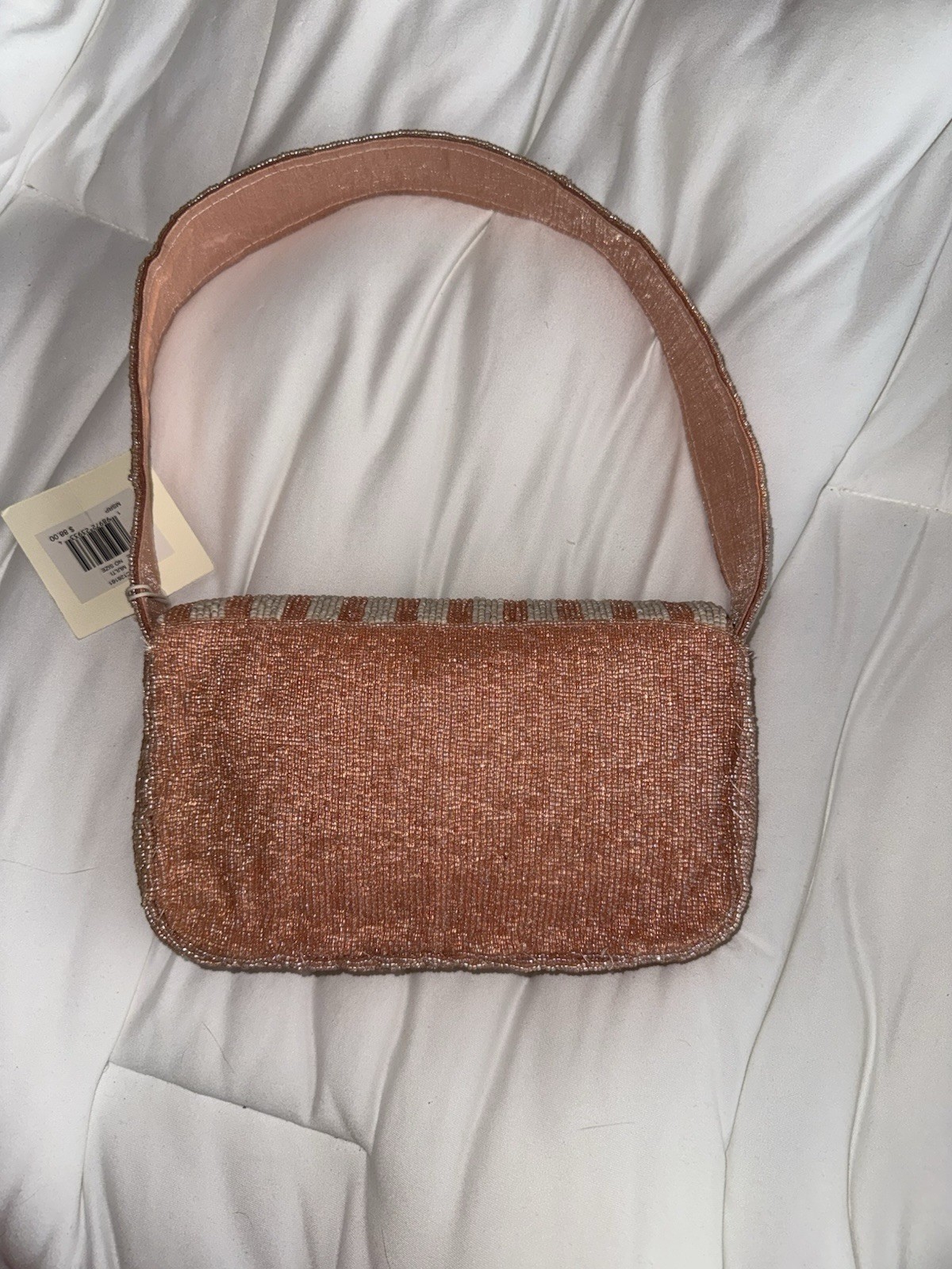 Viral Peaches Beaded Shoulder Bag Handmade in India New with Tags