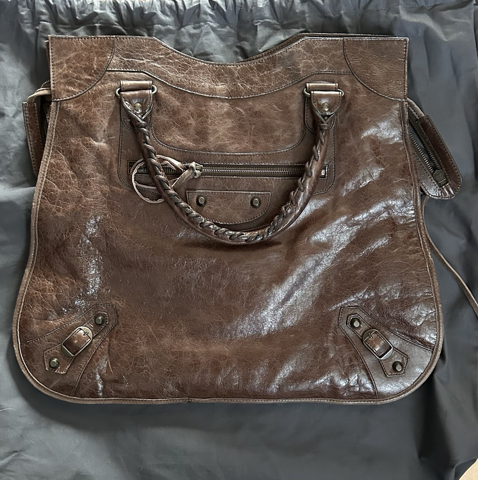Balenciaga Midafternoon Tote Bag Truffle