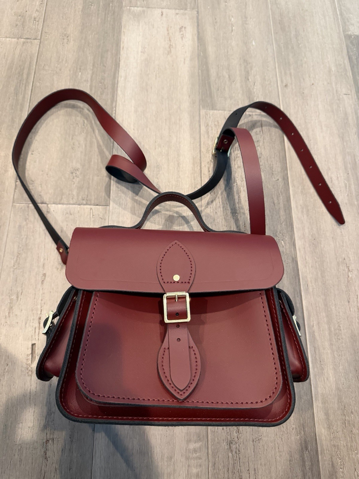 The Cambridge Satchel Company Traveller Small Oxblood Crossbody Shoulder Bag