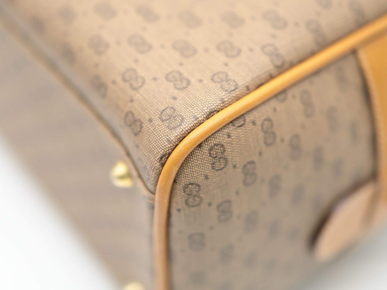 Vintage GUCCI Mini Boston bag Micro GG PVC Authentcic