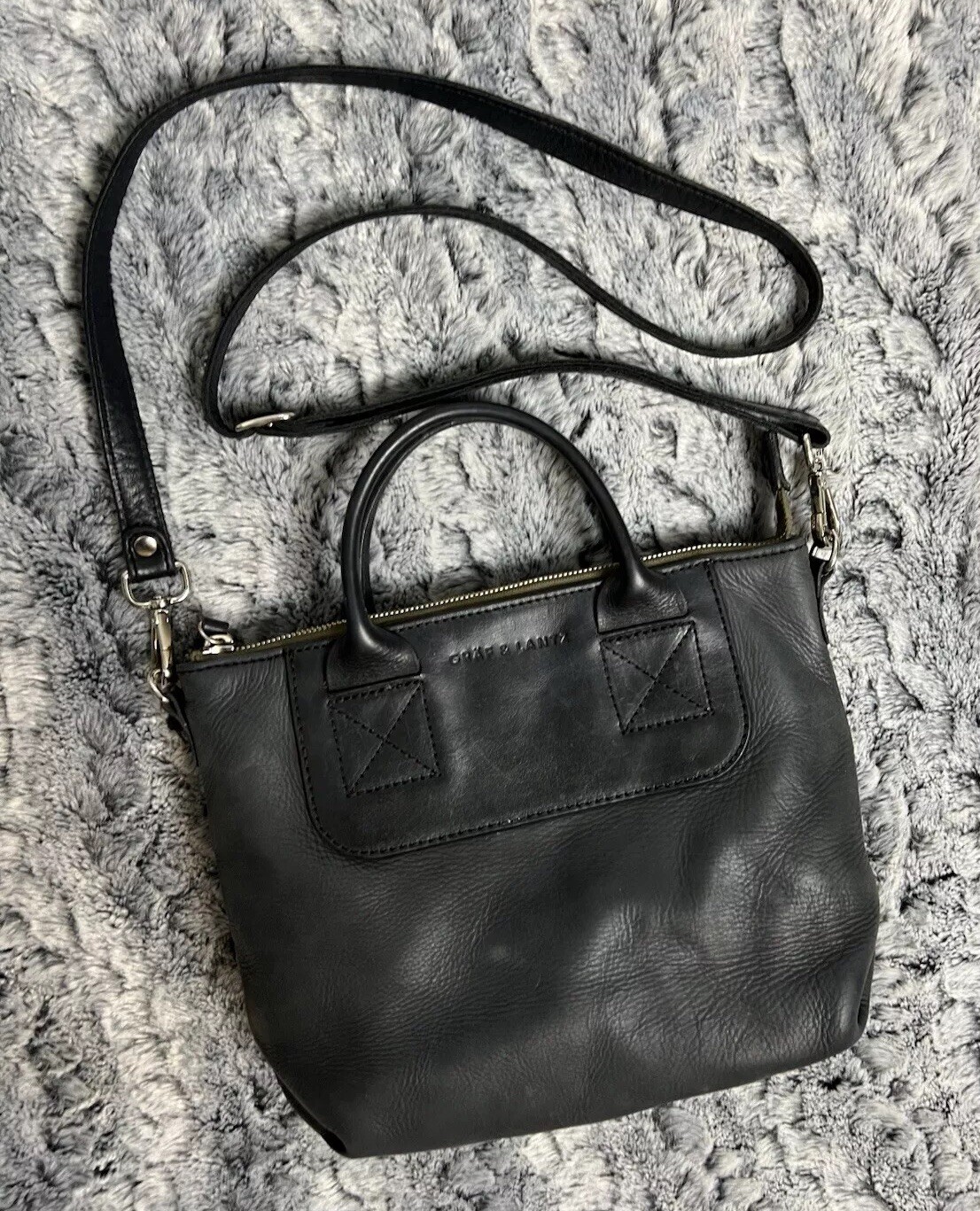 Gräf & Lantz Ultra Soft Black Leather Crossbody Bag / Graf Lantz