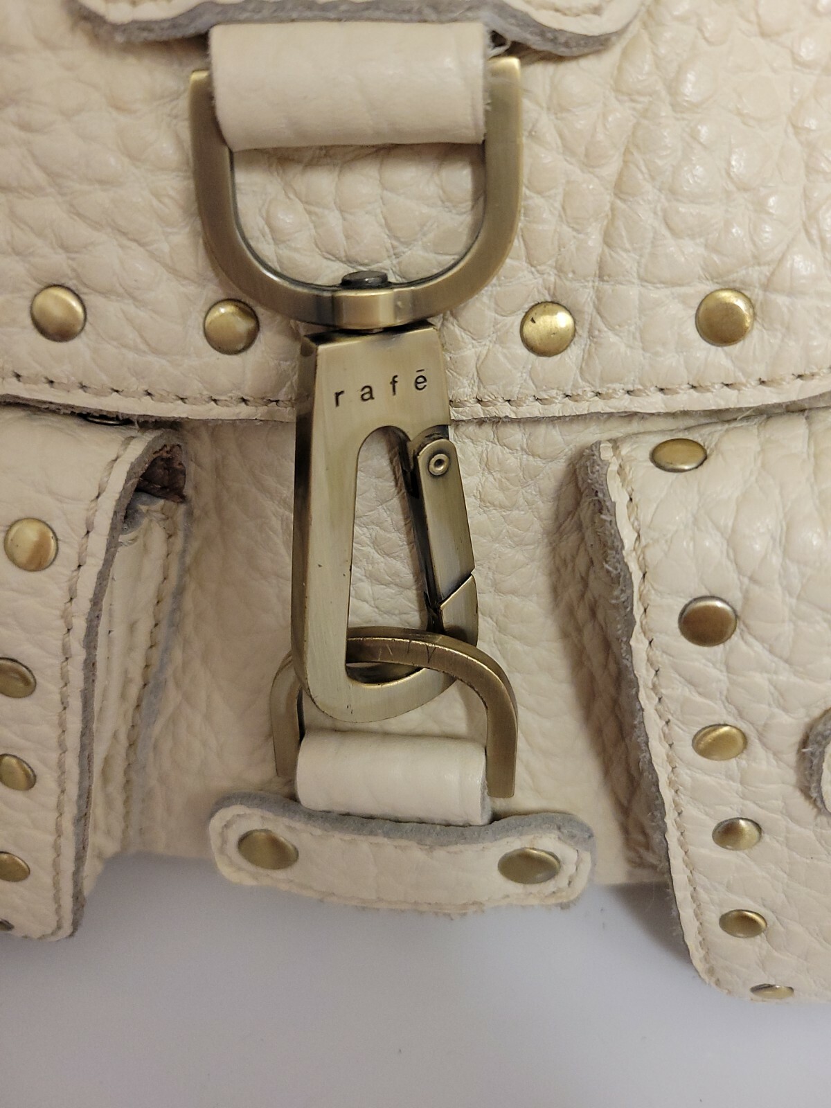 Rafe New York Pebble Leather / Studded Hobo Shoulder Bag