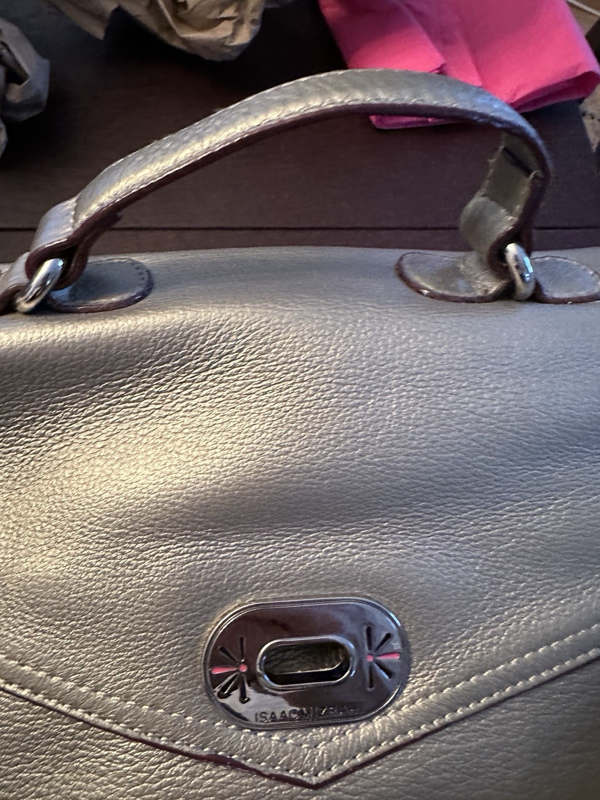 Isaac Mizrahi Metallic Handbag Purse Crossbody New