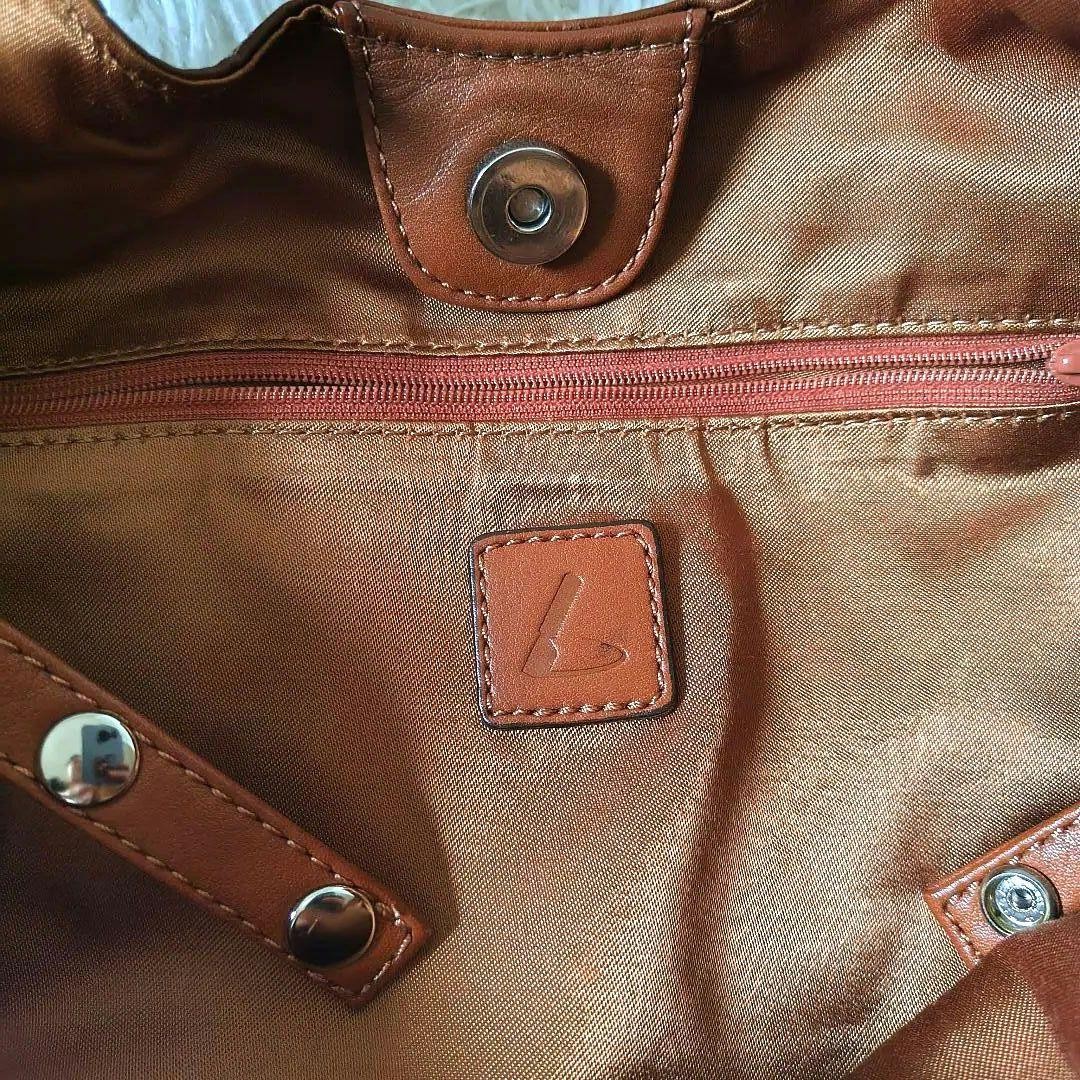 Tsuchiya Kaban Chiffon Loop Tote Bag Leather Camel Womens A4 Used From Japan