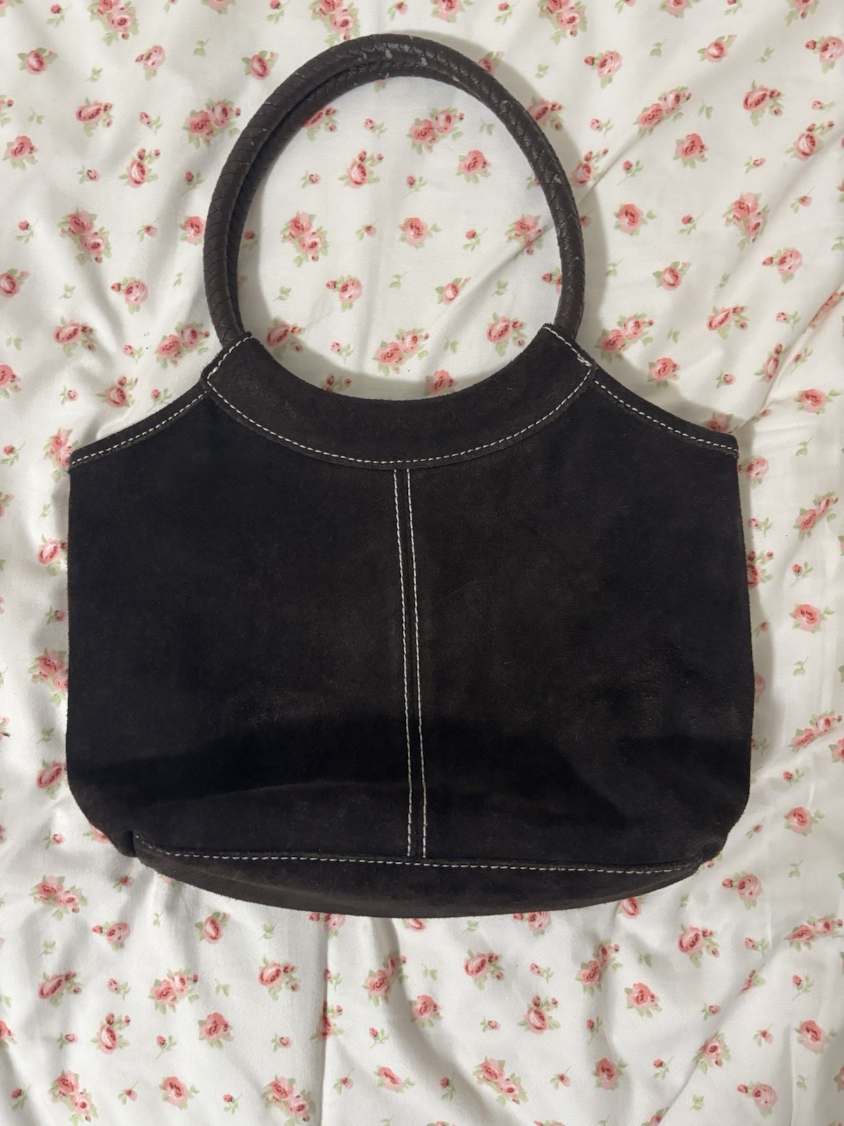Old Navy Black Solid Top Handle Bag Snap Closure Lined Stitching Silver One Size