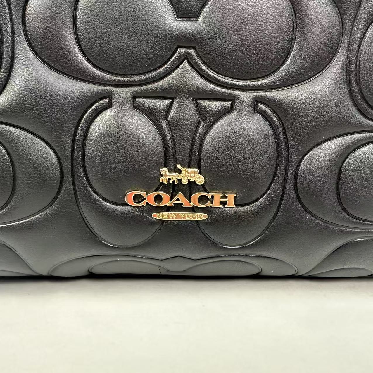 Coach Large Maggie Tote Bag Blocked Sig Leather Black CY672 NWT