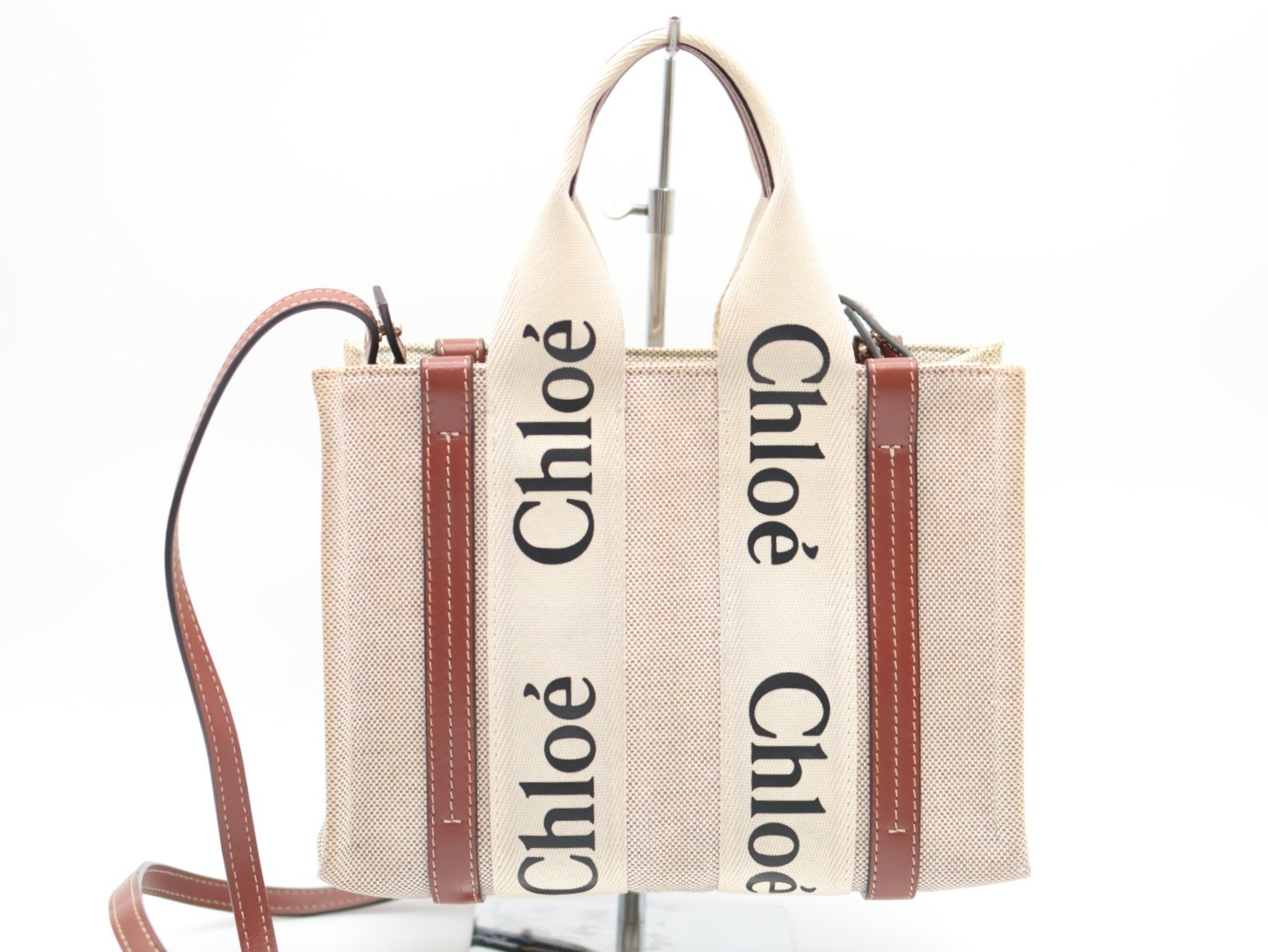 Chloe Hand bag Woody Beige Authentic