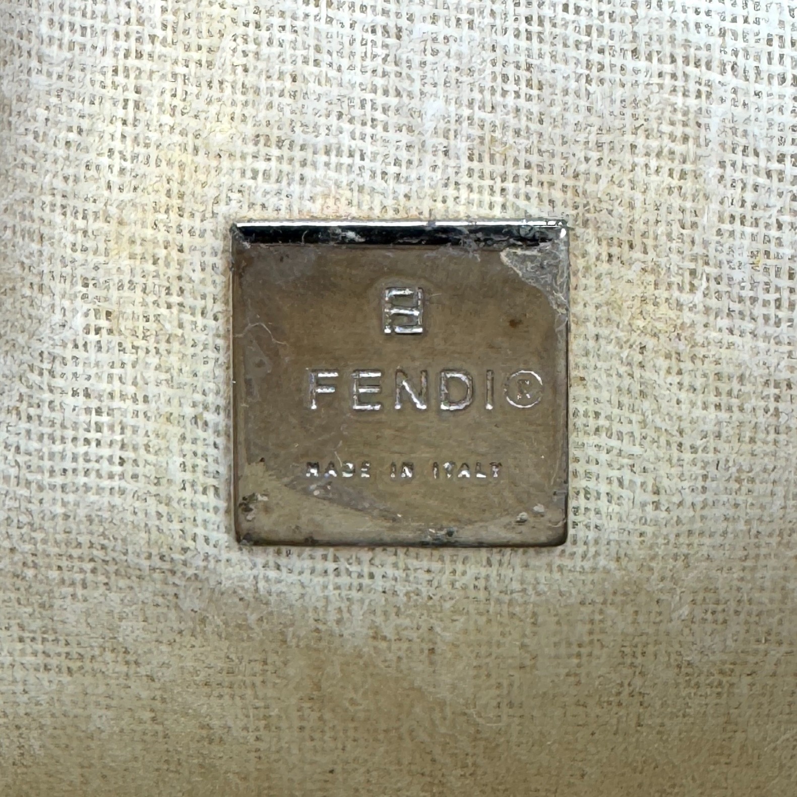 Fendi Pouch Purse Mini Hand Bag Zucca Canvas Authentic 430T0433