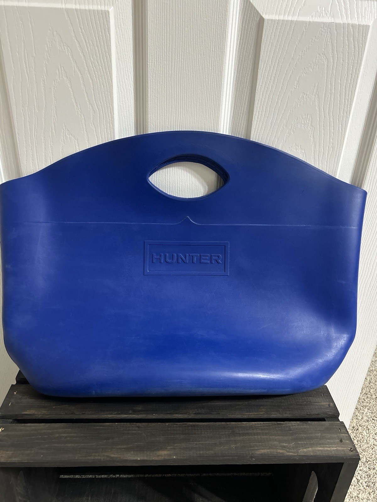 Hunter Blue Rubber Waterproof Tote Limited Edition