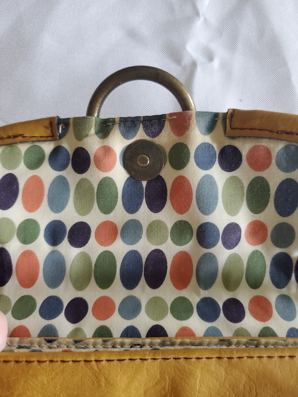 Liz Claiborne AXCESS Vintage Wristlet Small Rust Copper Faux Leather Bag Y2K