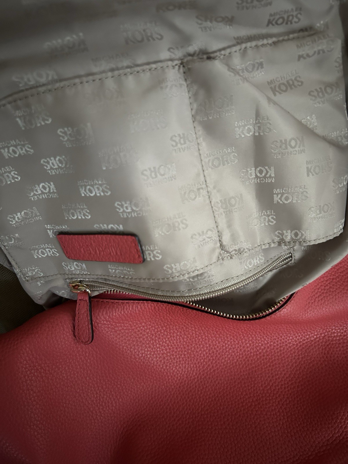 Michael Kors Rhea Hobo Bag Coral Color