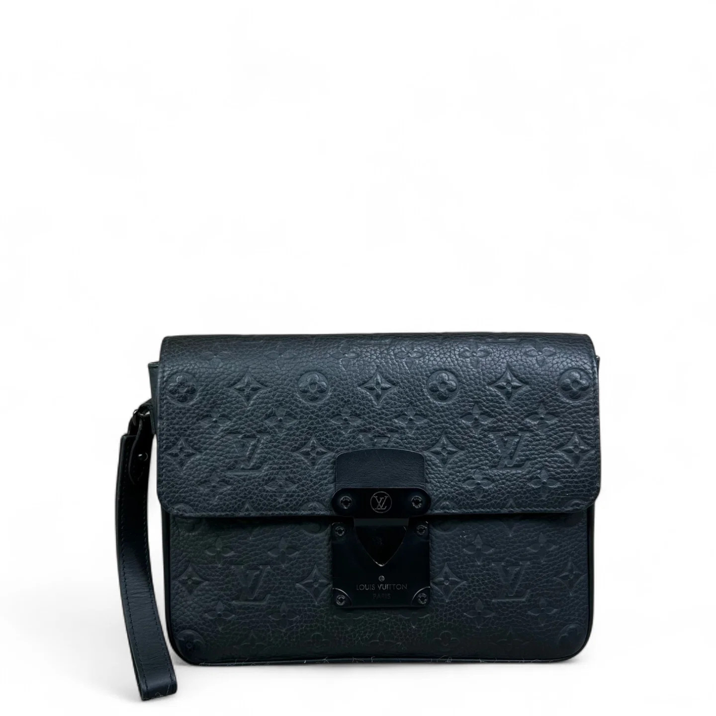 Louis Vuitton S Lock A4 Pouch Black Monogram Empreinte (dh071426d4r)