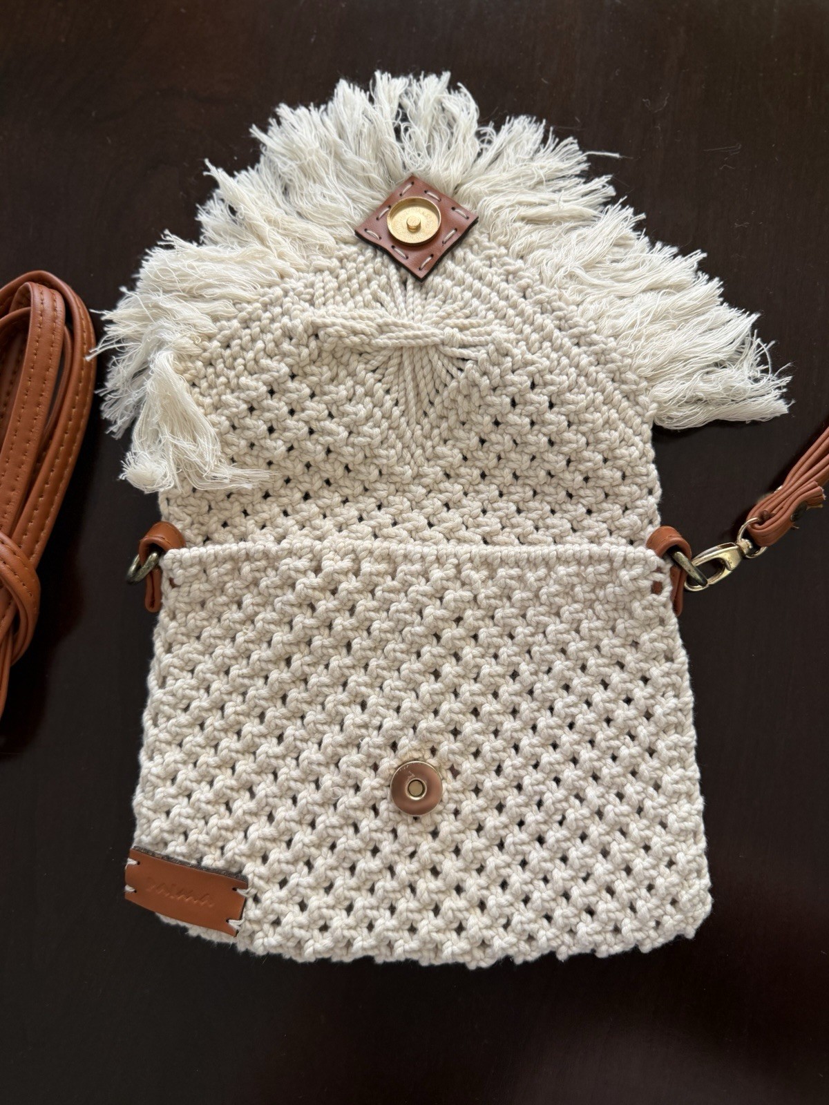 Boho macramé Cotton pouch