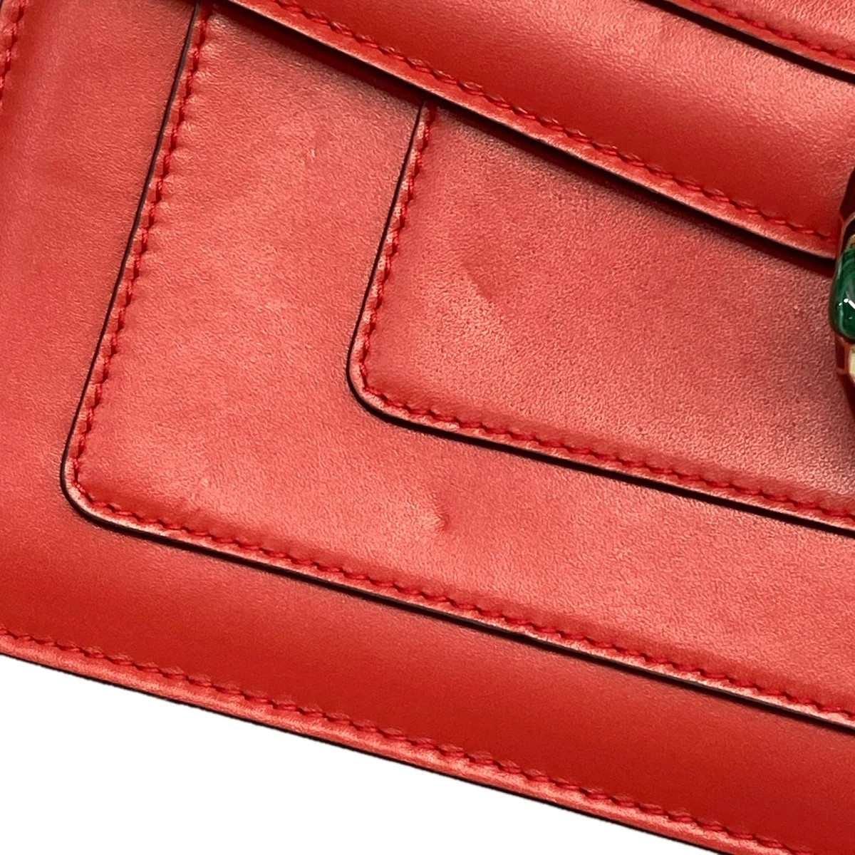 BVLGARI Serpenti Forever Red Leather Shoulder Bag