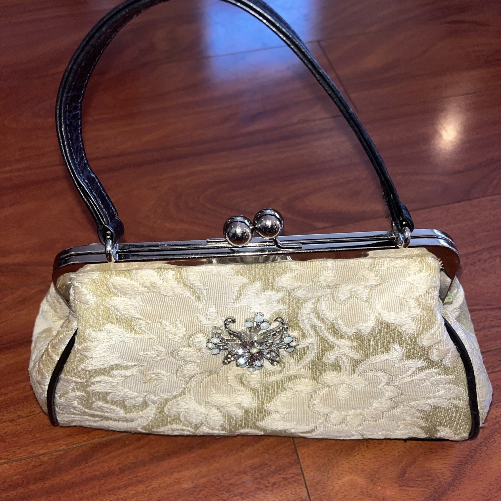 Vintage Glenda Gies Jackie Handbag Shoulder Bag Brooch In Good Condition READ