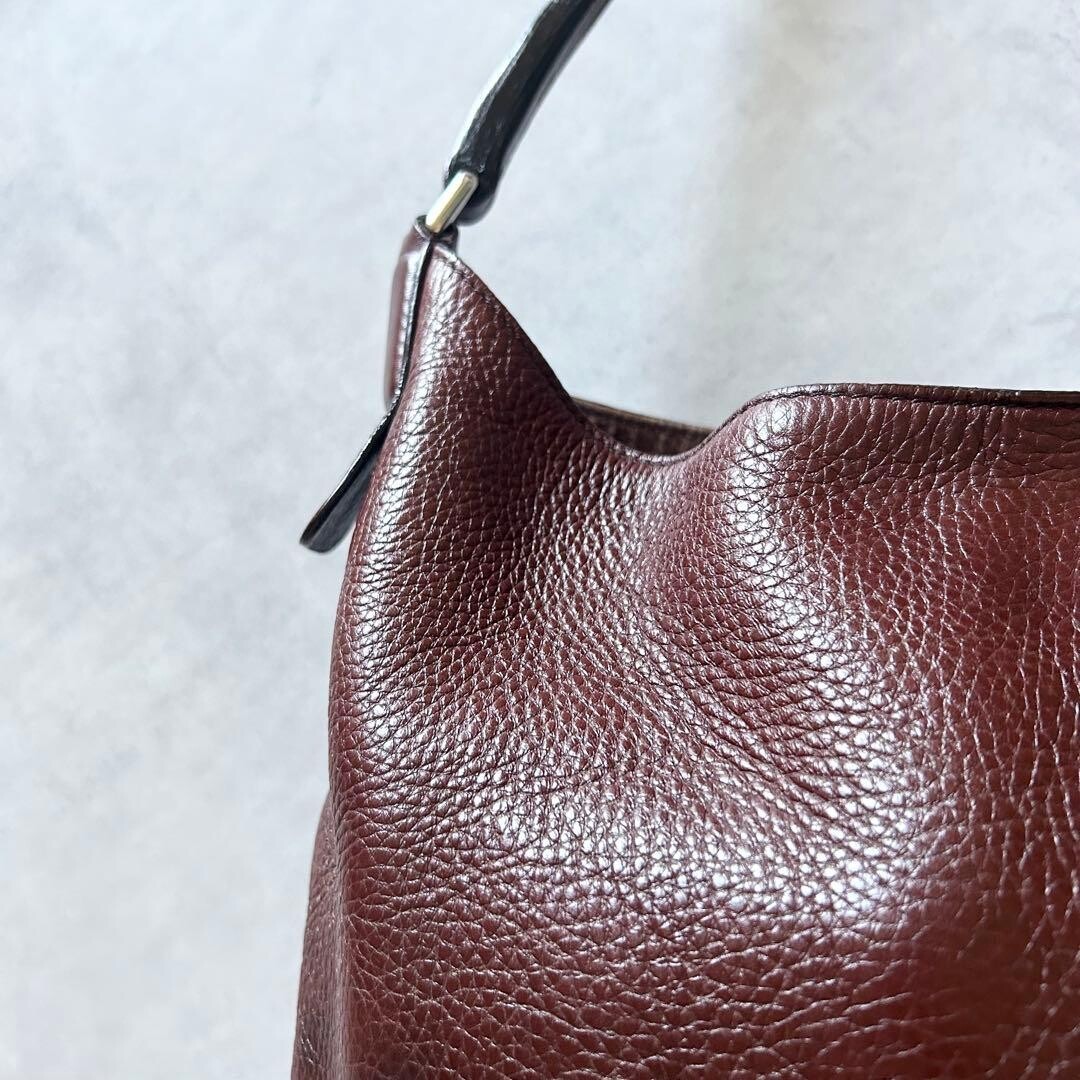 HIROFU Shoulder bag Leather Brown Authentic From Japan